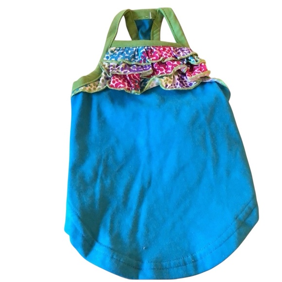 East Side Collection- Confetti Ruffle Tank- X Small - Picture 4 of 6